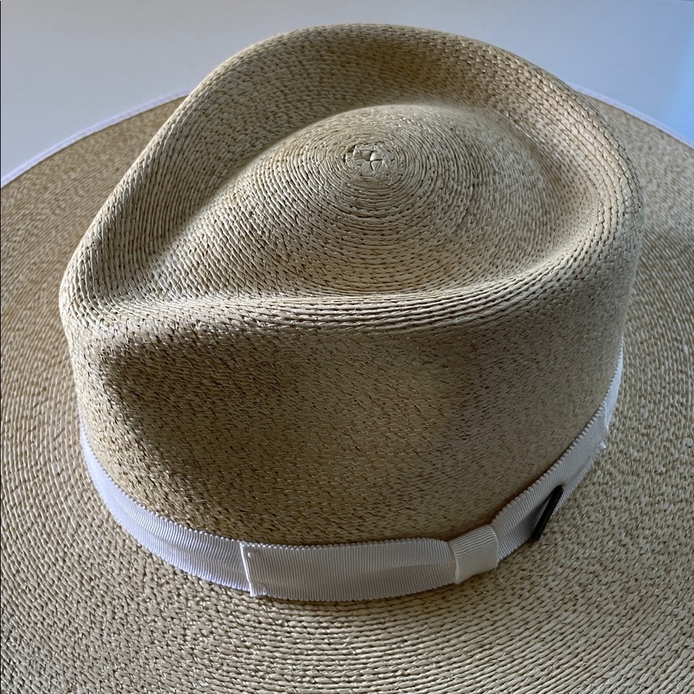 Brixton wide brim straw hat size medium - Picture 3 of 5
